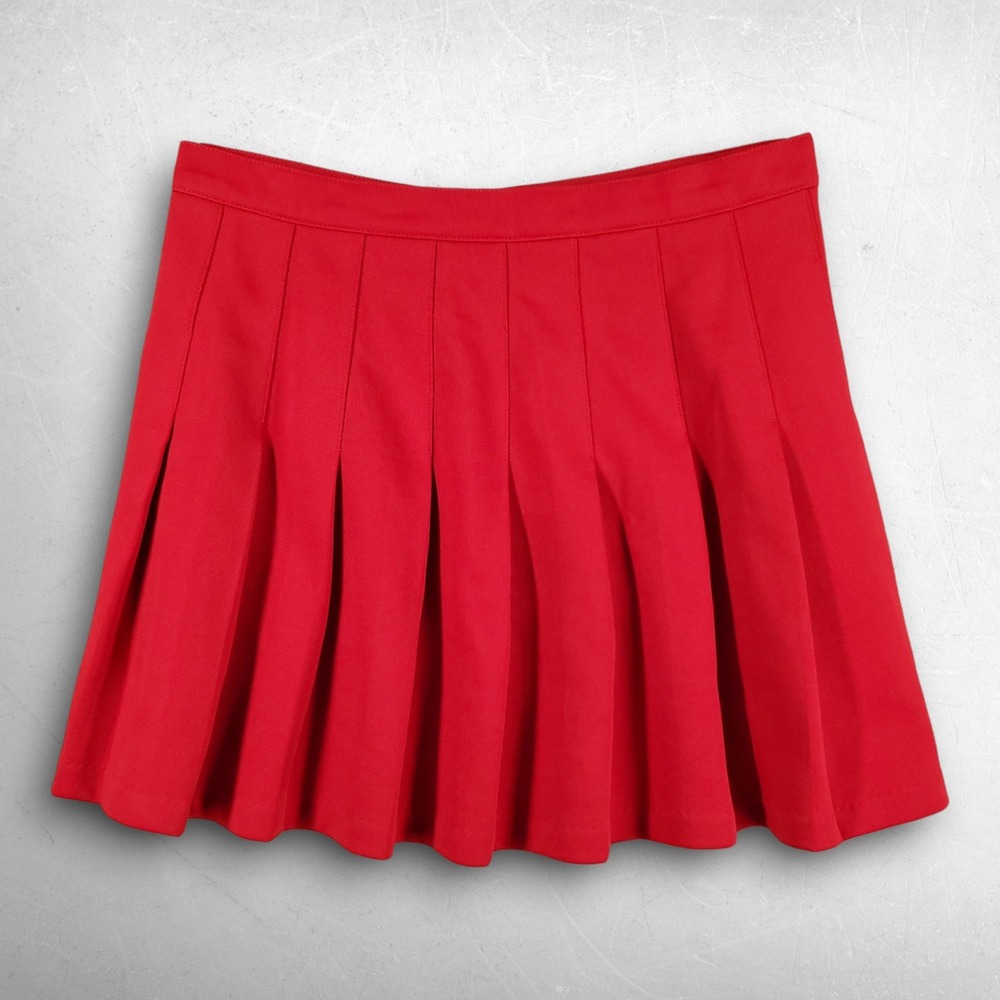 VTG 80s Dehen Cheer Pleated Skirt Women Jr 17 Red Cheerleader Y2K Tennis Skater